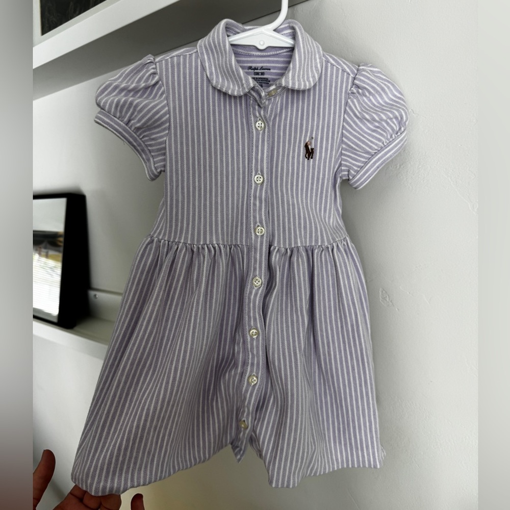 Ralph Lauren Lilac Striped Button-Down Dress
